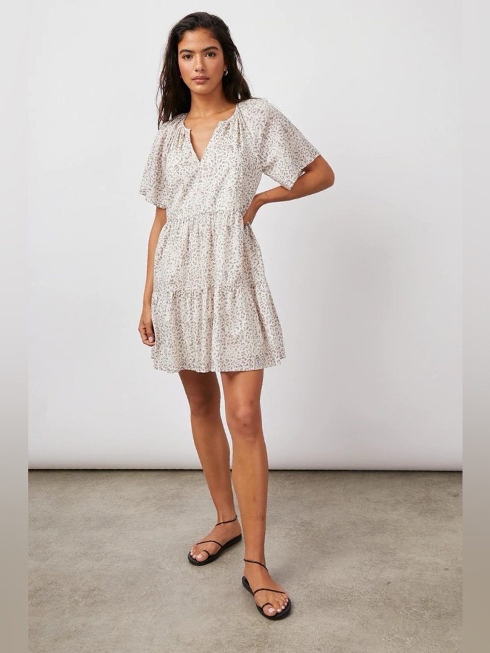 NWT Rails Clarissa Dress Cotton Watercolor Cheetah M
